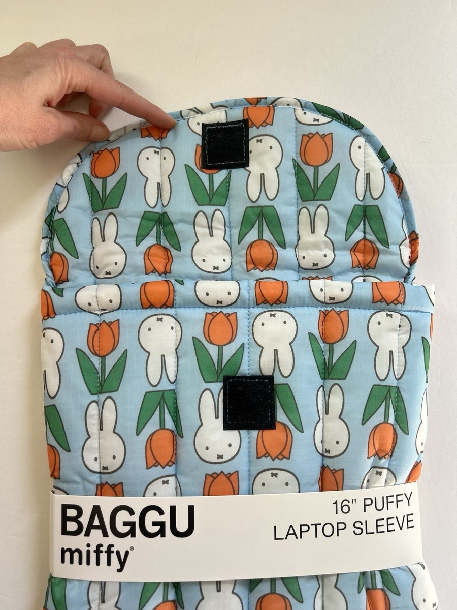 NEW! Baggu x Miffy “Tulip” PUFFY LAPTOP SLEEVE for 16” Screen SOLD