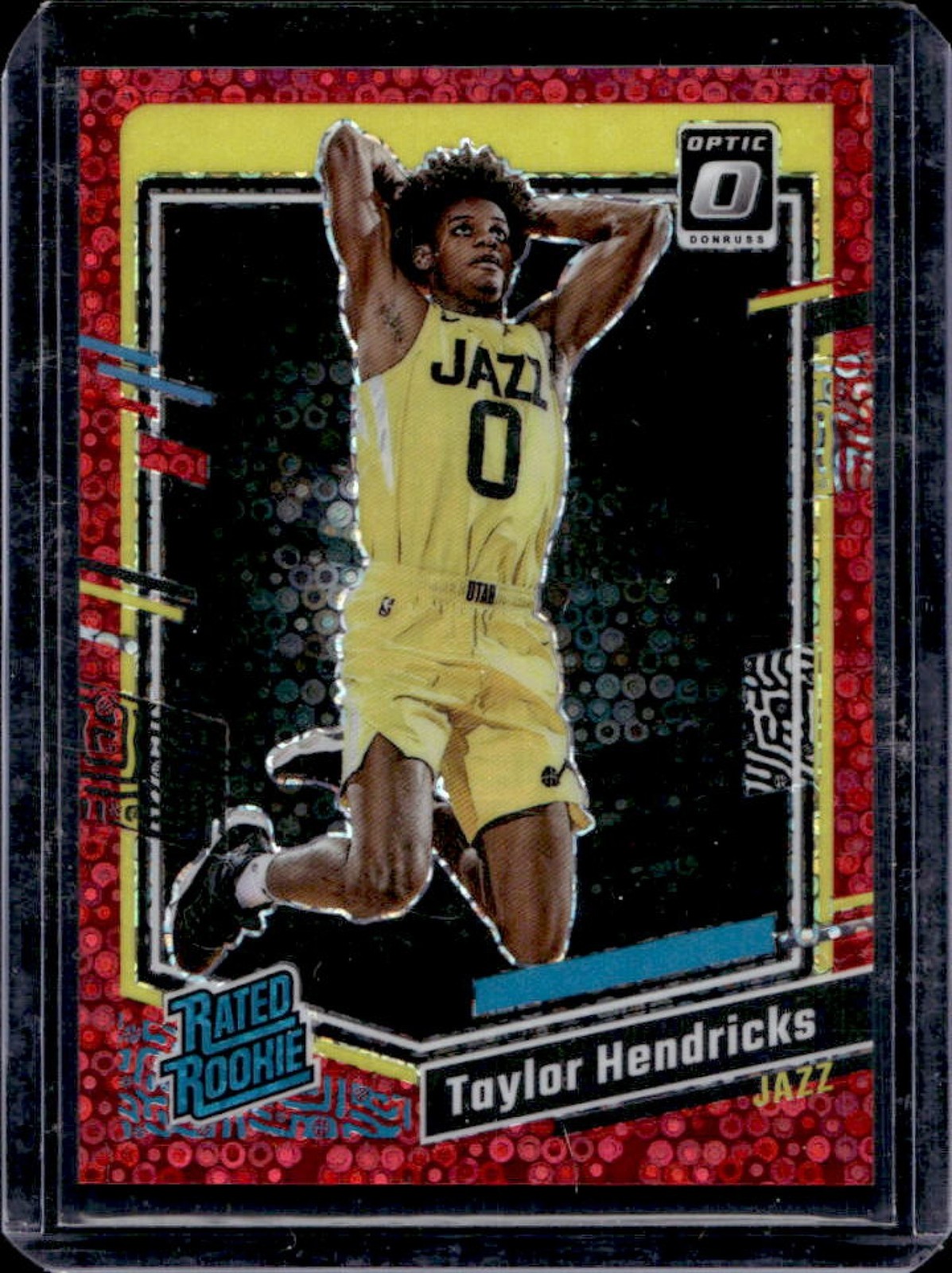 2023-24 Donruss Optic Taylor Hendricks Fast Break Red Rated Rookie #/75 Jazz
