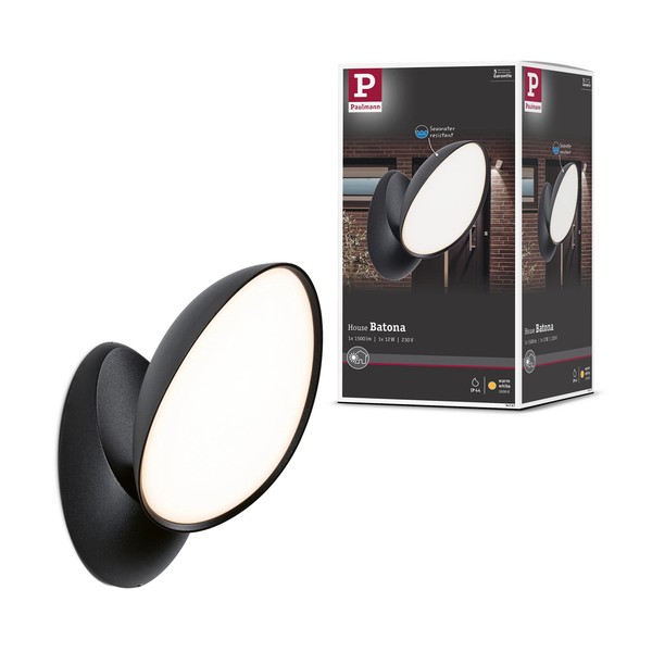 LED AußEnwandleuchte Batona IP44 137X270 Mm 3000K 12W 1000Lm 230V Anthrazit Alum-image
