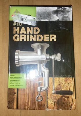 CHARD #10 CAST IRON HAND GRINDER-HEAVY DUTY -For Jerky-Burger-Sausage-Bratwursts