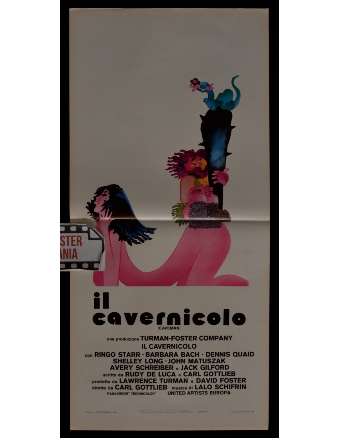 Locandina originale film Il cavernicolo (1981) - Regia di Carl Gottlieb
