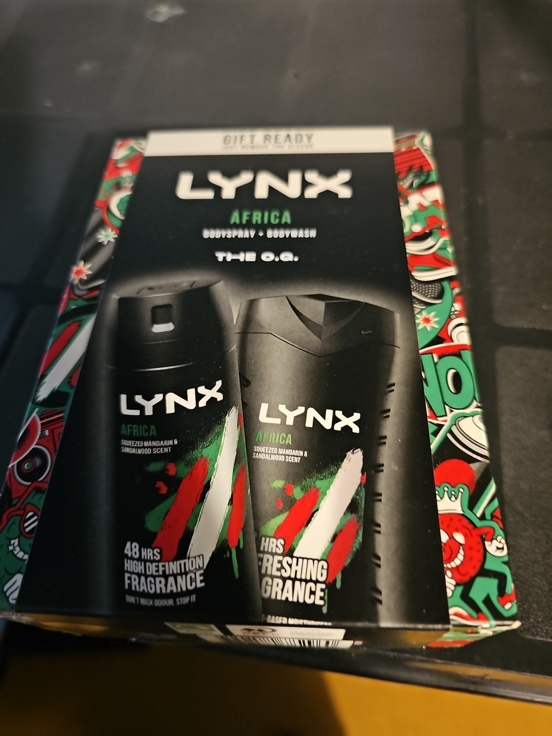 LYNX Black Bodywash & Bodyspray Men's Gift Set - New And Sealed