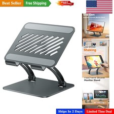Ergonomic Dual Rod Aluminum Tablet Stand - Perfect for iPads & Surface Tablets