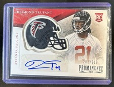 2013 Panini Prominence Desmond Trufant Rookie Team Helmet Auto RC #/210 Falcons