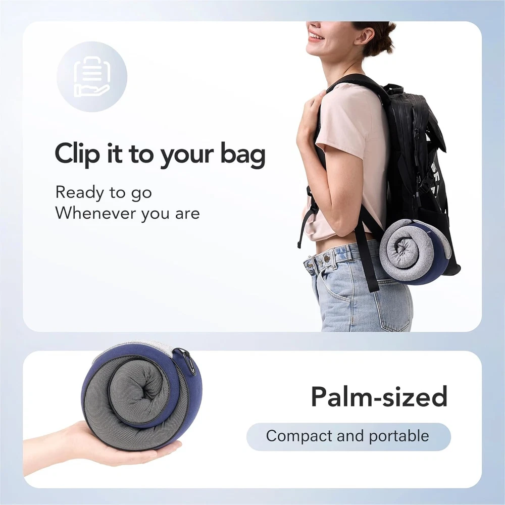 Travel Pillow, 100% Pure Memory Foam Travel Neck Pillow Airplane Neck Support Er