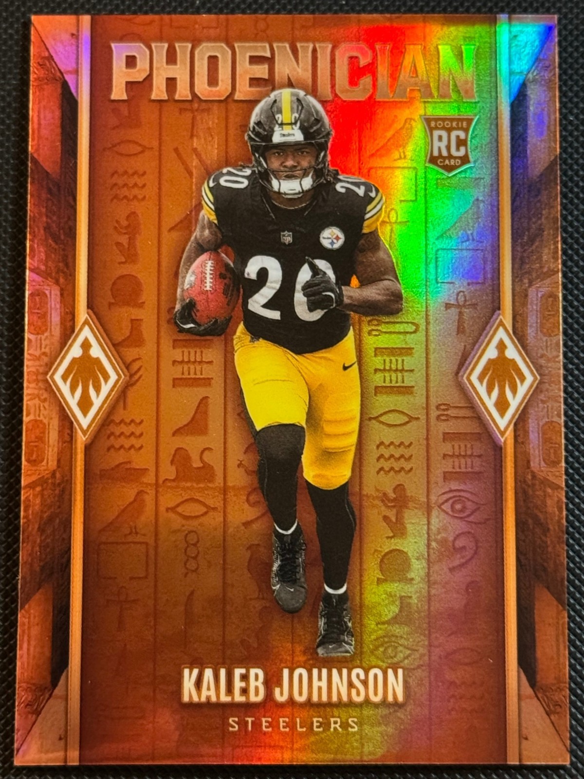 2025 Panini Phoenix Football Kaleb Johnson Phoenician #2 RC SSP Steelers