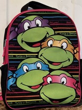2015 Teenage Mutant Ninja Turtles 16 Backpack Shell Ya Later Pink BNWT RARE
