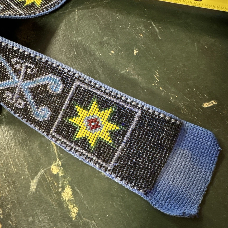 Correa de guitarra Hootenanny negra, azul, blanca, amarilla años 60’s. 1970’s Foto 4 de 4