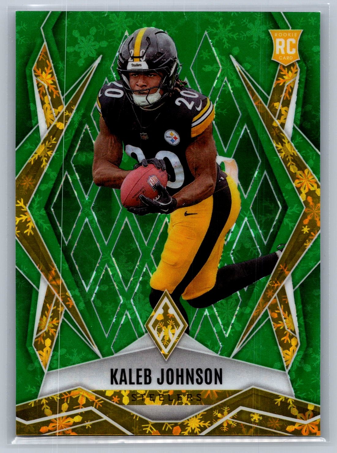 2025 Panini Phoenix #182 Kaleb Johnson Green Winter Prizm #/149