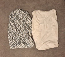 Lot of 2 Changing Pad Cover Heavenly Soft Chenille gray white baby