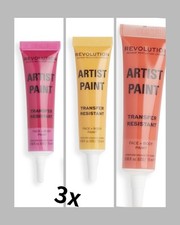 3x Makeup Revolution Artist Collection Face  Body Paint Orange Pink Yellow