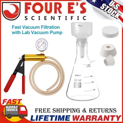 1000ml Lab Buchner Funnel Vacuum Filter Bottle Lab Vacuum Filtering with Pump US