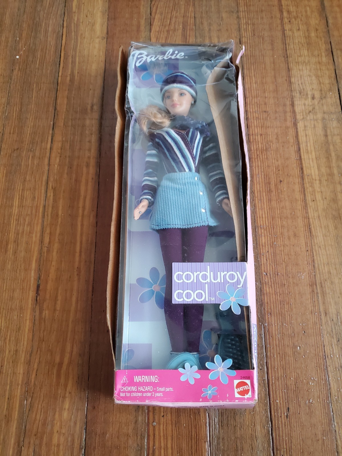 1999 Mattel Barbie Corduroy Cool Doll New Damaged Box