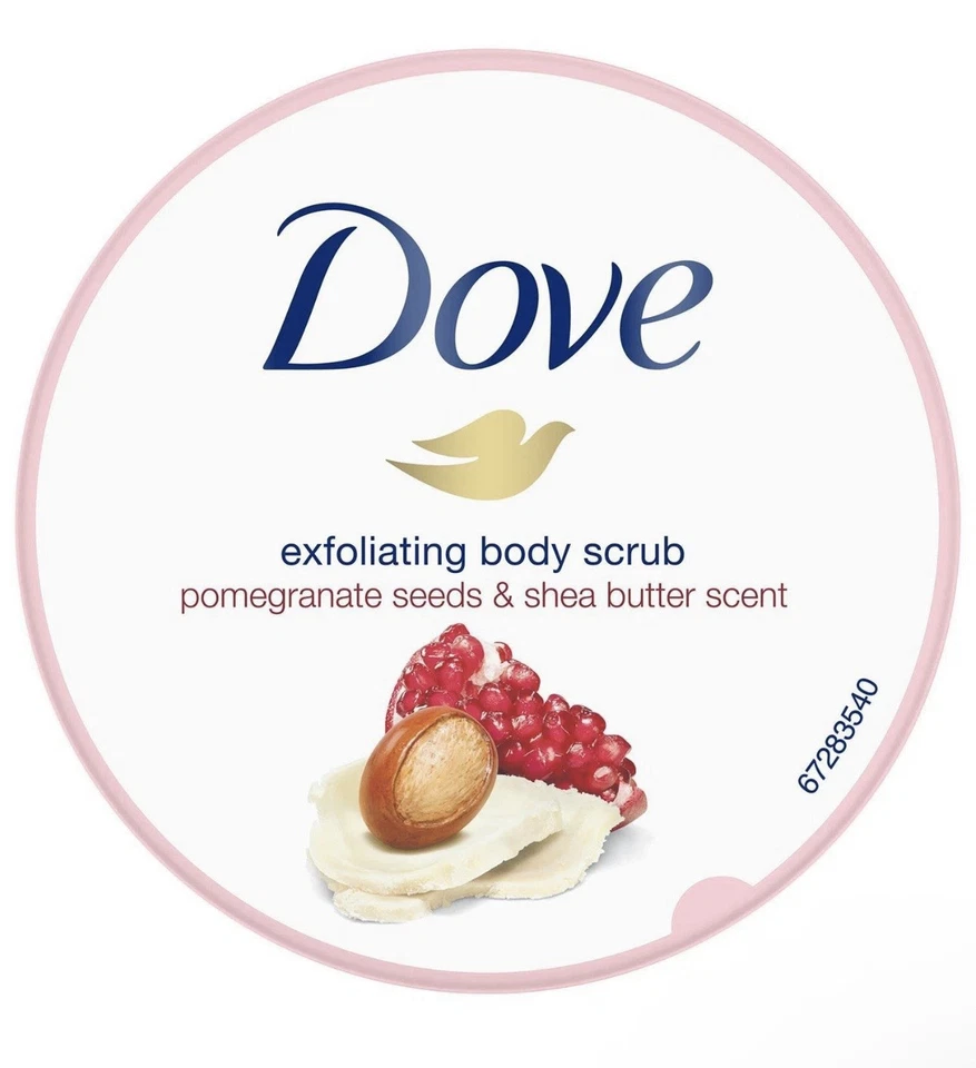Dove Exfoliating Body Scrub with Pomegranate & Shea Butter , (225ml 2pack) - Image 3 of 4