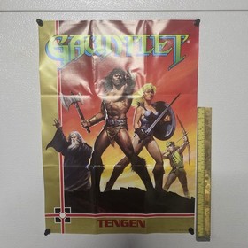 Gauntlet - Poster Only - Nintendo NES - Foldable Promo Insert - New - Vintage 