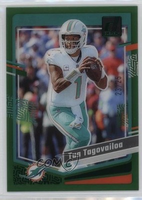 2023 Panini Clearly Donruss Green 23/25 Tua Tagovailoa #31 16wc
