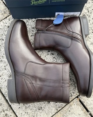 Florsheim Midtown Moc Toe Men's Boot Brown Side Zip Awesome Dress Boot PICK SIZE