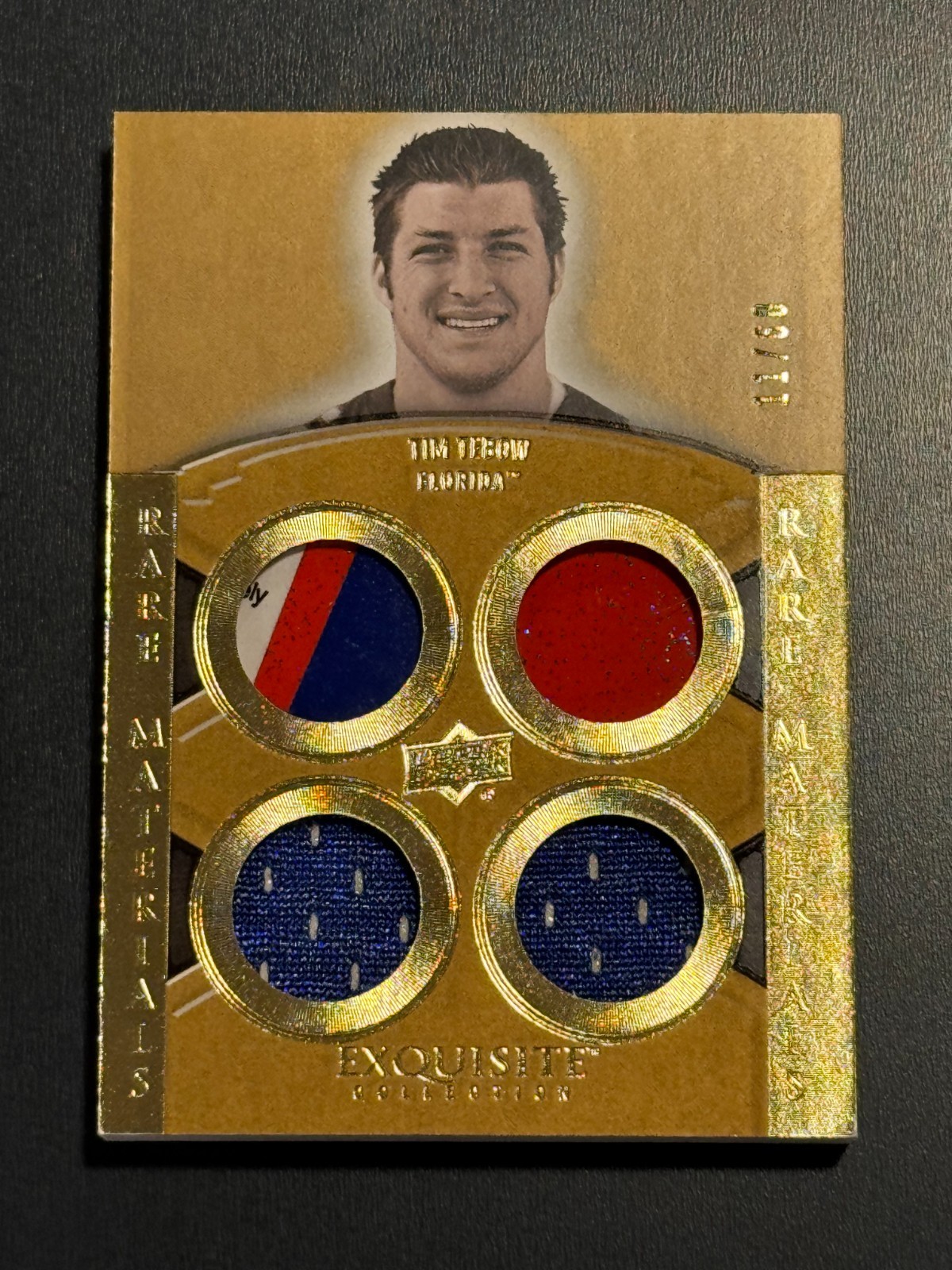 Tim Tebow UD Exquisite Collection Rare Materials #ERMTT Base