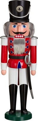 Nußknacker Husar rot groß HxBxT = 50x15x12cm NEU Weihnachten Seiffen Nutcracker