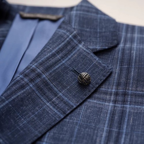 JACK VICTOR Midland 100% Wool Blue Plaid Sport Coat, Size 36 S - Picture 13 of 13