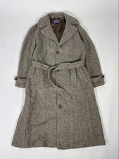 Pendleton 90s Vintage Herringbone Wool Long Coat Mens Size 42 USA Made Retro Out