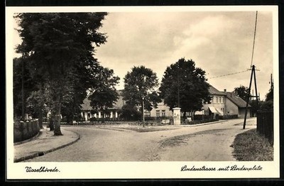 Visselhövede, Lindenstraße mit Lindenplatz, Ansichtskarte 
