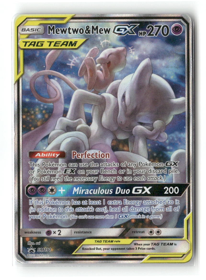 Mewtwo & Mew GX - SM191 Holo P Sun & Moon Promo Pokemon HP