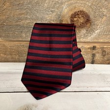Brooks Brothers Navy Blue Maroon Red All Silk Tie Necktie Preppy Made In USA