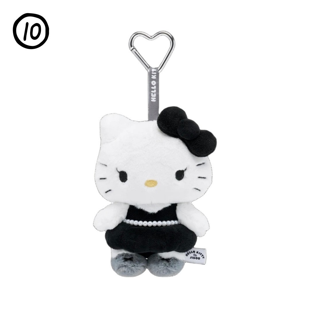 【最安❣️】ハローキティ×ジス (JISOO) PLUSH キーリング ブラック Blackpink Jisoo x Hello Kitty Plush Keychain Limited Edition - 12