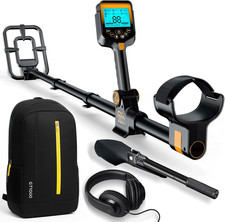 Gold Metal Detector 2000mAh Chargeable Professional Cordless with 10" IP68 Coil