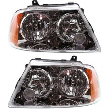 Headlight Set For 03-06 Lincoln Navigator Halogen With Bulbs Fo2503209 Fo2502209