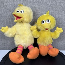Big Bird Sesame Street Plush Talking Toy 16" And 11" 1996 Tyco Playtime Works