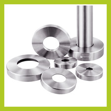 Edelstahl Abdeckrosette V2A V4A rund eckig Wandrosette Rohr Geländer Auswahl