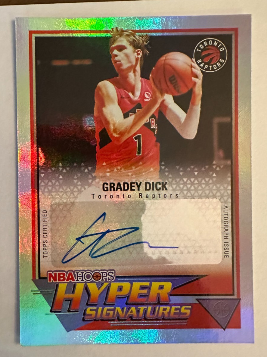 2025-26 Hoops GRADEY DICK Hyper Signatures Autograph card RAPTORS