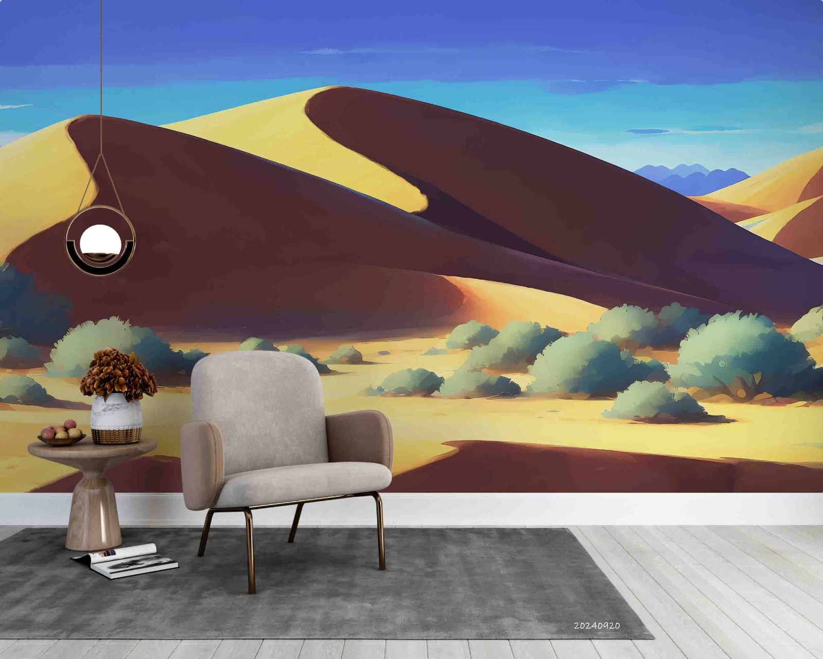 3D Desert Landscape Illustration Wall Murals Wallpaper Murals Wall Sticker
