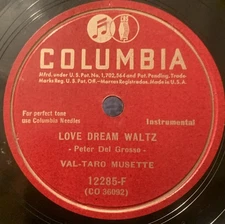 Val-Taro Musette - Love Dream Waltz / Annabelle Polka - Columbia 12285-F EX