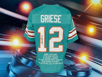 #ad #ad BOB GRIESE AUTOGRAPHED CUSTOM MIAMI DOLPHINS STAT JERSEY JSA AUTHENTICATED $89.00
