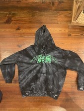 Phoebe Bridgers Tie-Dye Limited Edition Hoodie Black/Green Graphic Fleece Size L