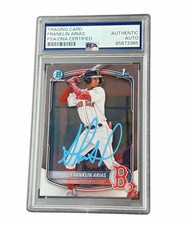 Franklin Arias Signed Card 1st Bowman Chrome Auto Autographed Boston Red Sox