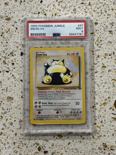 1999 Pokemon Jungle Unlimited Snorlax 27/64 PSA 9