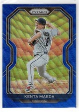 2021 Panini Prizm Baseball Blue Wave #222 Kenta Maeda /60 SP | Minnesota Twins