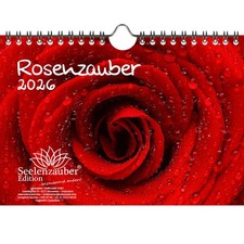 Rosenzauber DIN A5 Kalender für 2026 Rosen und Blüten - Seelenzauber