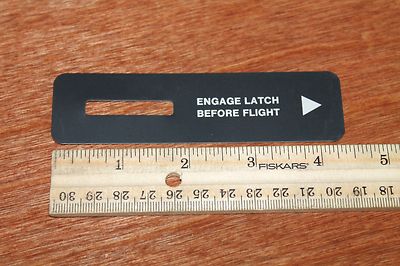 Aircraft Placards Decals ENGAGE LATCH BEFORE FLIGHT