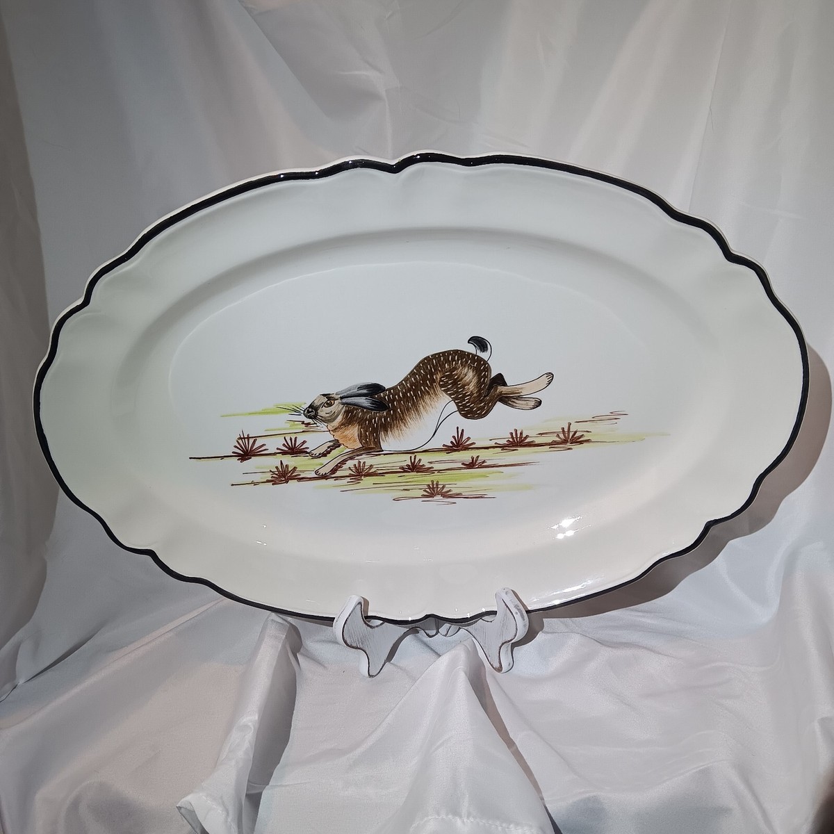 Mancer Made In Italy Large Serving Platter With Handpainted