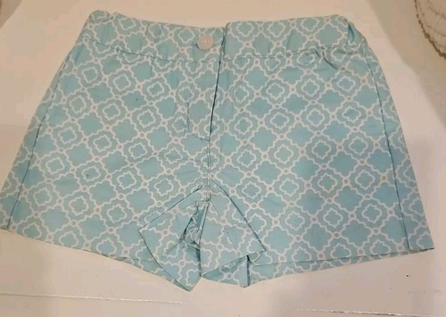 Janie And Jack Girls Shorts 5 Aqua Blue Adjustable Waist Pockets