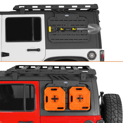 Off-Road Rear Window Storage Molle Panel fit 2007-2026 Jeep Wrangler JK JL 4Door
