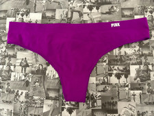 New with Tags Victoria's Secret PINK Seamless Thong Stretchy Panty Magenta M
