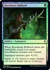 Rosethorn Halberd FOIL Throne of Eldraine NM Artifact Green Common CARD ABUGames