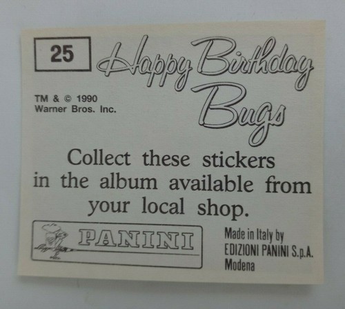 1990 Panini Happy Birthday Bugs (Pick Your Sticker) - Picture 37 of 343