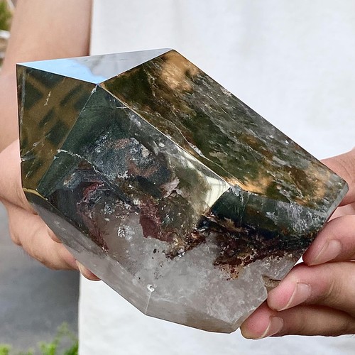 2.08LB Natural crystal, transparent green ghost crystal pillar, energy gemstone - 第 8/12 張圖片